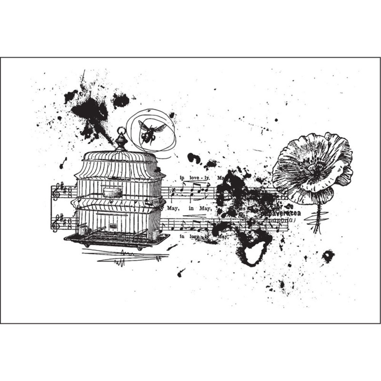 Prima Marketing Inc Mixed Media Cling Stamp - Treasured Memories 8 655350580148